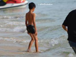 Asian boys at the beach 03