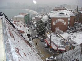 Снег в Пусане (10 марта 2010)