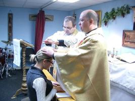 Крещение в приходе Св.Михаила г.Москвы ЕЛЦ АИ на Рождество 2010 г
