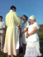 Крещение в лютеранской общине поселка Ягул Удмуртия 21 августа 2009 г. Проводит пастор Александр Гребенников