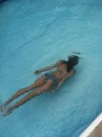 chilling in da pool